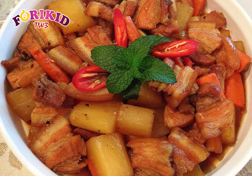 Thịt lợn kho củ cải cho bữa ăn thêm đa dạng, hấp dẫn