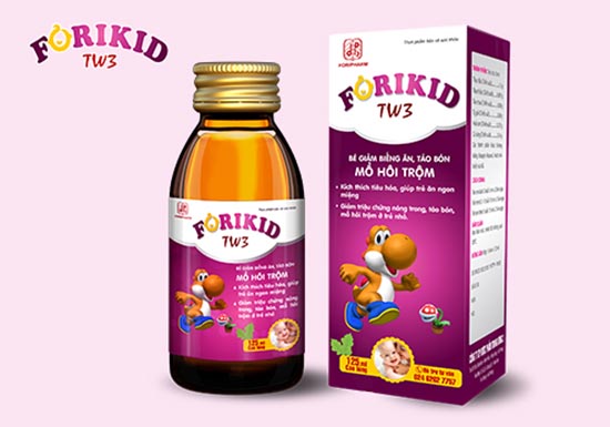 Forikid TW3 là sản phẩm kích thích tiêu hóa, giúp trẻ ăn ngon được nhiều mẹ tin dùng