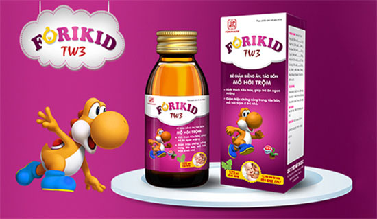 Sản phẩm Forikid TW3 giúp cải thiện nhiệt miệng ở trẻ nhỏ