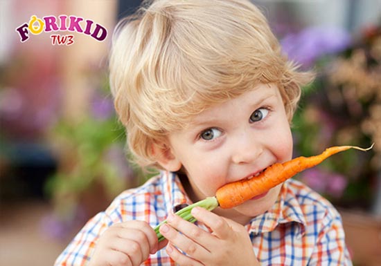 Cà rốt cũng được coi là một loại rau kích thích tiêu hóa giúp trẻ ăn ngon miệng