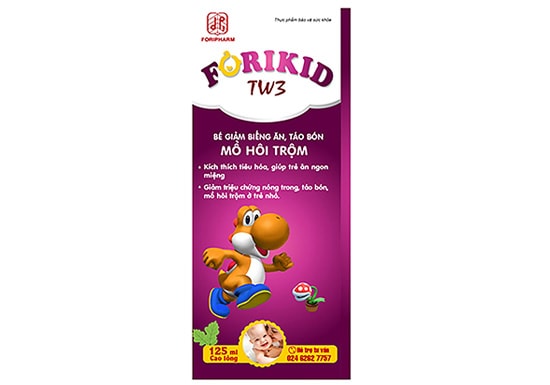 Forikid TW3 là sản phẩm kích thích tiêu hóa và điều trị táo bón ở trẻ vô cùng hiệu quả